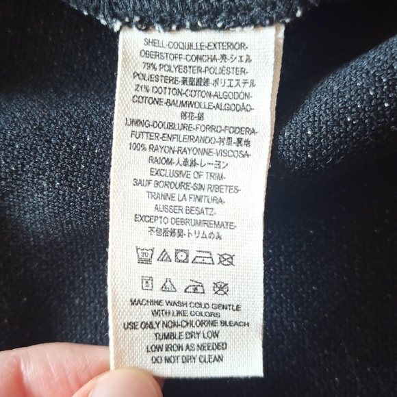 Free People Black & White Long Sleeve Mini Flare Dress - Picture 8 of 8